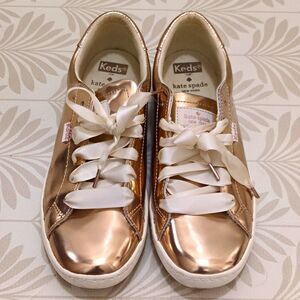 Keds x kate spade New York Gold Low Top Lace-Up Sneakers Women’s US 8